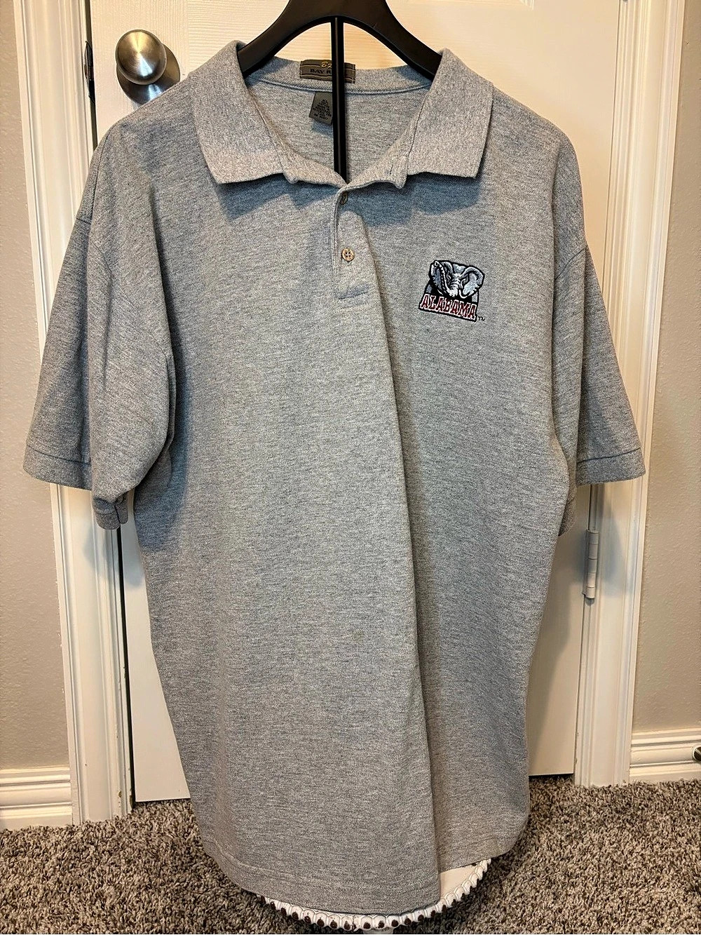 Alabama Bay Reef Gray Short Sleeve Polo